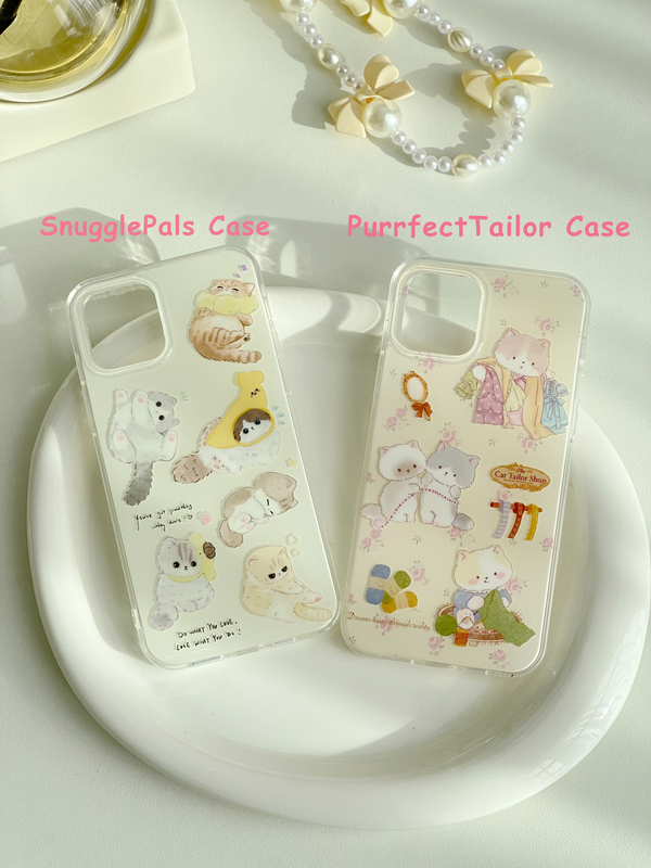 MiaoMiao phone case with Charm  (Applicable to iPhone 15-12)